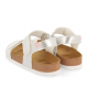 sandalias Gioseppo de suela bio plateadas y blancas para niña aransas - Querol online