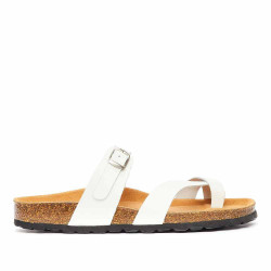 Sandalias planas Redlove jeaninne blancas de dedo - Querol online