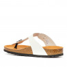 Sandalias planas Redlove anae blancas con tira frontal
