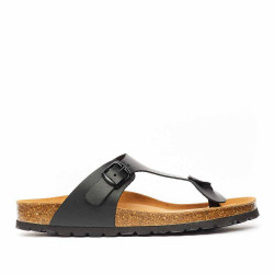 Sandàlies planes Redlove anae negres amb tira frontal - Querol online