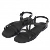 Sandalias planas Redlove negros de piel con plantilla acolchada
