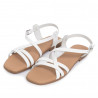 Sandalias planas Redlove blancas de piel con plantilla acolchada