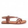 Sandalias planas Redlove marrones de piel con plantilla acolchada