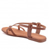 Sandalias planas Redlove marrones de piel con plantilla acolchada