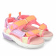 sandàlies Garvalin sport multicolor pastís amb fons rosa 232840D - Querol online