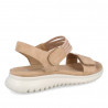 Sandalias planas Amarpies beig cómodas cogidas con velcro