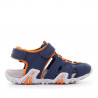 sandalias Geox azules con detalles naranjas