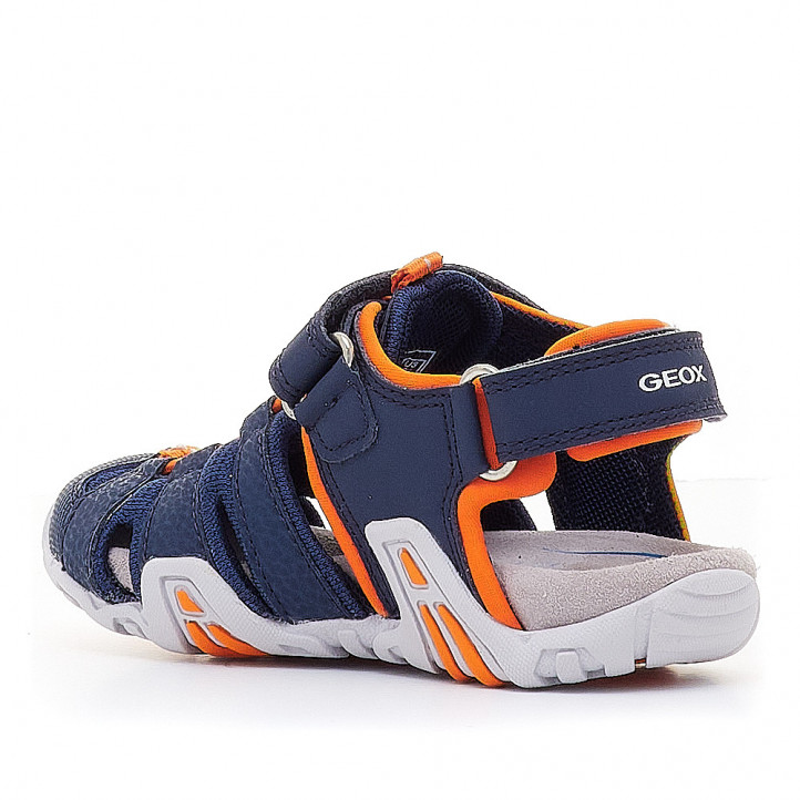 sandalias Geox azules con detalles naranjas - Querol online
