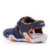 sandalias Geox azules con detalles naranjas
