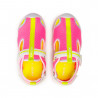 Chanclas Geox rosas con interior amarillo