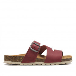 Sandalias planas Redlove doroteia tipo bios granates de piel - Querol online