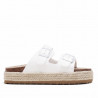 sandalias QUETS! con plataforma blancas con dos hebillas