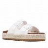 sandalias QUETS! con plataforma blancas con dos hebillas