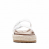 sandalias QUETS! con plataforma blancas con dos hebillas