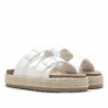 sandalias QUETS! con plataforma blancas con dos hebillas
