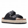 sandalias Stay negras con doble tira y plataforma