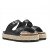 sandalias Stay negras con doble tira y plataforma