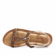 Sandalias planas Calzapies beig con detalles ornamentales - Querol online