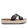 Sandalias plataformas Owel hobart negras con abalorios