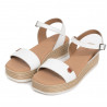 Sandalias cuña Redlove blancas con ligera plataforma de piel