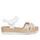Sandalias plataformas Oh My Sandals con bandas cruzadas blancas - Querol online