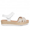 Sandalias plataformas Oh My Sandals con bandas cruzadas blancas