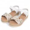 Sandàlies plataformes Oh My Sandals amb bandes creuades blanques