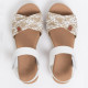 Sandàlies plataformes Oh My Sandals amb bandes creuades blanques - Querol online