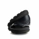 Zapatos colegiales Pablosky de piel negros con velcro y flor - Querol online