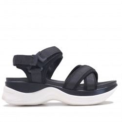 Sandàlies plataformes POP CORN negres creuades amb plataforma - Querol online