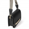 Bolso Gioseppo bandolera negro con detalles off-white jaren