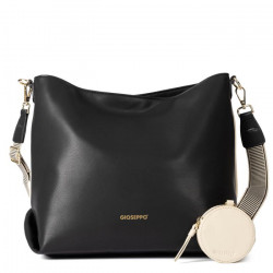 Bolso Gioseppo shopper negro con detalles off white kallham - Querol online