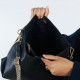 Bolso Gioseppo shopper negro con detalles off white kallham - Querol online