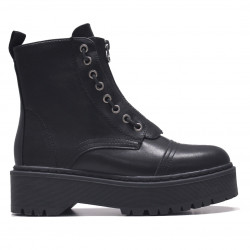 Botins plataforma BB UP negres amb traus i cremallera - Querol online