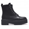 Botins plataforma BB UP negres amb traus i cremallera