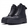 Botines plataforma BB UP negros con ojales y cremallera