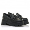 Sabates plataforma Mustang estil mocasí missione negres
