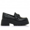 Zapatos plataforma Mustang estilo mocasión missione negros