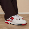 Zapatillas deportivas New Balance 550 blancas con team red