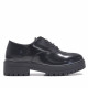 Zapatos plataforma Chika 10 acharolado negros con cordones y plataforma - Querol online