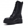 Botins plataforma Chika 10 negres amb cort militar amb estil chunky