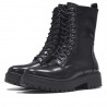 Botines plataforma Chika 10 negras con corte militar con estilo chunky