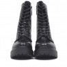 Botines plataforma Chika 10 negras con corte militar con estilo chunky