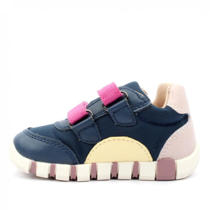 Zapatos Geox azules con detalles rosas - Querol online