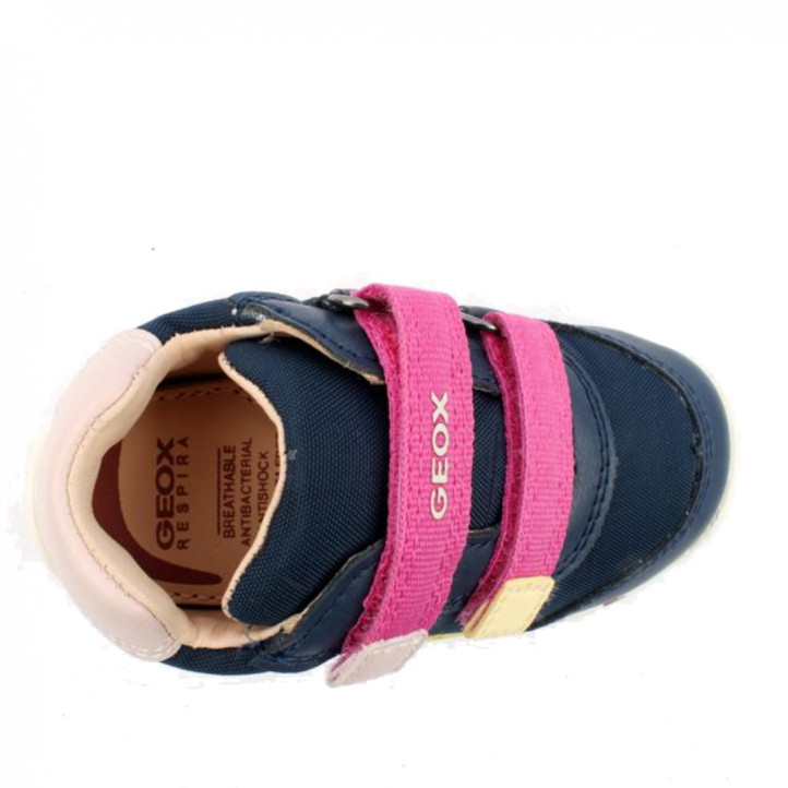 Zapatos Geox azules con detalles rosas - Querol online