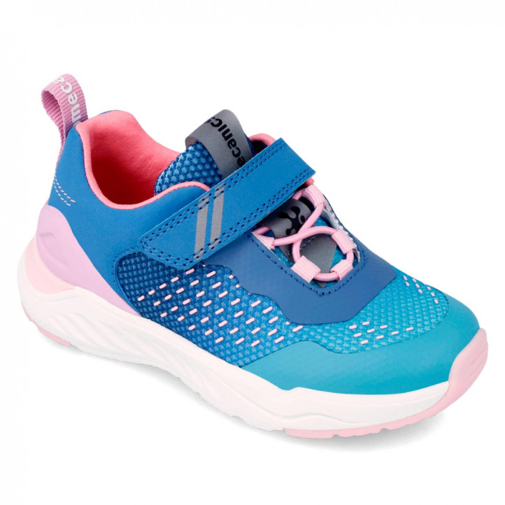 Zapatillas Deporte Biomecanics De Niña Azul Turquesa Y Rosa