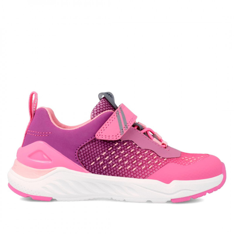 Zapatillas deportivas de niña en rejilla rosa fucsia, de Conguitos