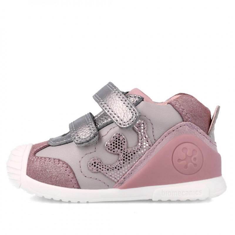 Zapatos Biomecanics De Ni a Gris Rosa 231111b Querol