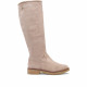 BOTAS ALTAS PLANAS ARENA CON CREMALLERA VEGA PORRONET - Querol online