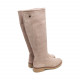 BOTAS ALTAS PLANAS ARENA CON CREMALLERA VEGA PORRONET - Querol online